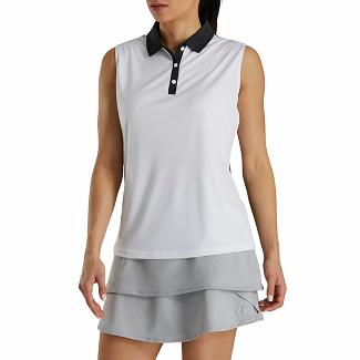Women's Footjoy Golf Shirts White NZ-100115